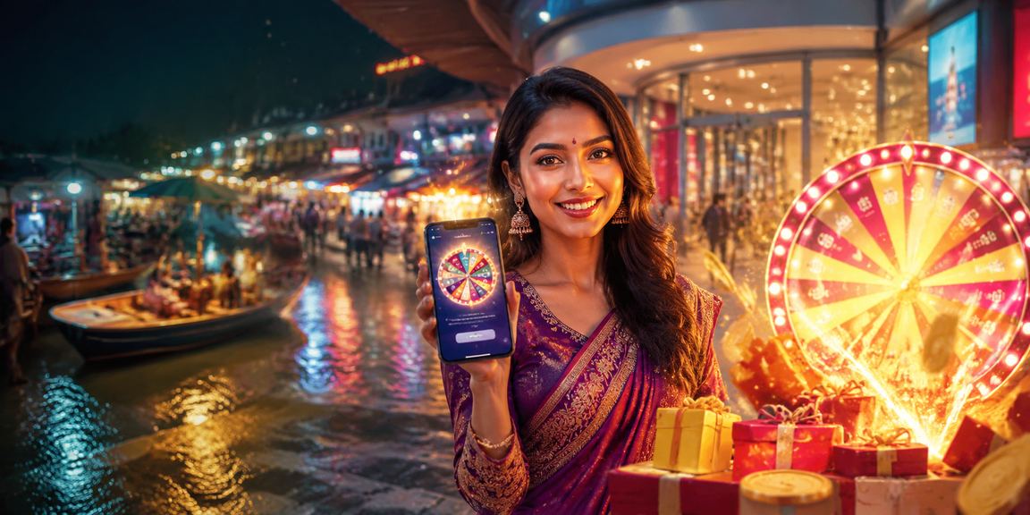 রাতের বাজারের আলোয় বরিশালে রুলেট গেম উপভোগ করছেন একজন খেলোয়াড়