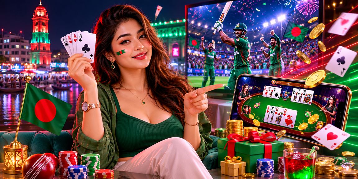 বগুড়ায় bd98 ক্রিকেট বেটিং লাল সবুজ পতাকা সহ বাংলাদেশি পরিবেশে